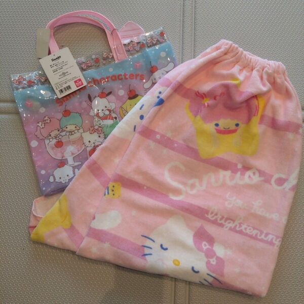 サンリオ Sanrio プールバッグと巻きタオル60cm 2点セット