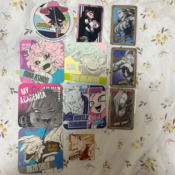 僕のヒーローアカデミア ヒロアカ 原画展 箔押しクリアカード コースター アニメイトカフェ アニカフェ 箔押し クリアカード