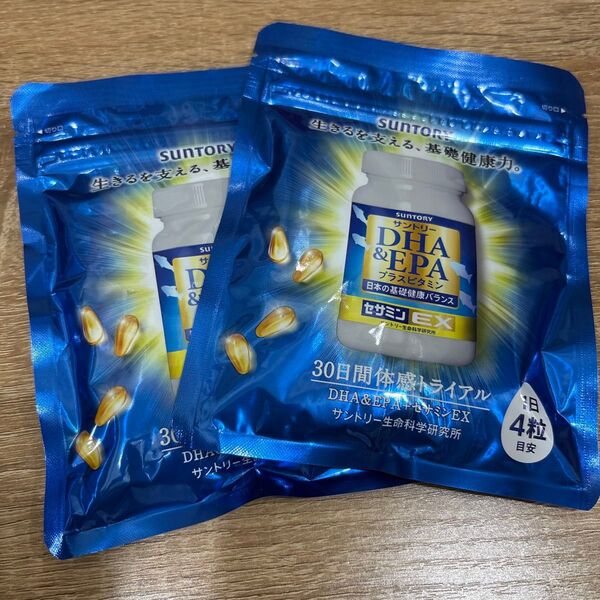 【正規品 未開封)サントリー DHA&EPA プラスビタミン セサミンEX 120粒入
