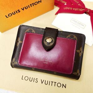美品 ルイヴィトン ポルトフォイユ ジュリエット 折り財布 フーシャ 購入書付 LOUIS VUITTON モノグラム がま口