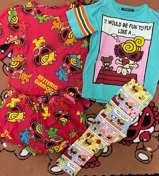 635.ヒステリックミニ ミニラ 総柄Tシャツ総柄ブルマ ヒスミニ