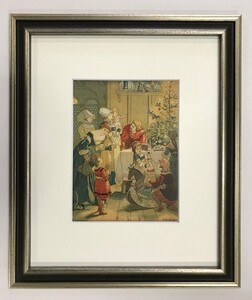 【特価】　≪　　E.NICZKY　　≫　　オリジナル木版画　　THE　CHRISTMAS　TREE　　1890年