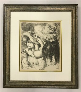 【特価】　≪　　ピエール＝オーギュスト・ルノワール　　 ≫　 リトグラフ【石版画】　LA CHAPEAU EPIGNE　1951年　PIERRE-AUGUSTE RENOIR