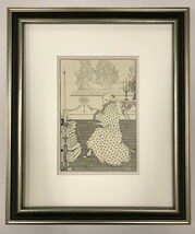 【特価】　≪　　オーブリー・ビアズリー　　≫　　オリジナルラインブロック　　THE　BARON'　SPRAYER　　1901年　　AUBREY　BEARDSLEY_画像1