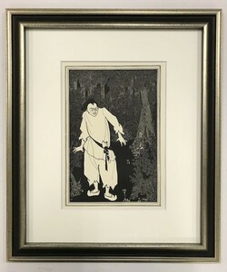 【特価】　≪　　オーブリー・ビアズリー　　≫　　オリジナルラインブロック　　ALI BABA IN THE WOOD　　1900年　　AUBREY　BEARDSLEY