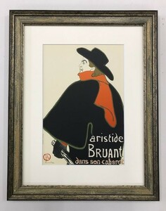 【特価】　≪　　 トゥールーズ　ロートレック　　≫　　リトグラフ【石版画】　　 ARISTIDE BRUANT　　1966年　　TOULOUSE-LAUTREC