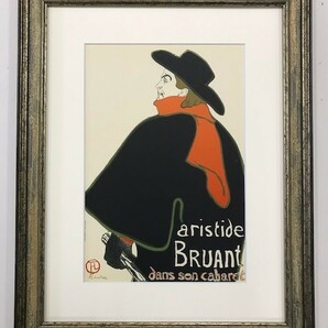 【特価】　≪　　 トゥールーズ　ロートレック　　≫　　リトグラフ【石版画】　　 ARISTIDE BRUANT　　1966年　　TOULOUSE-LAUTREC