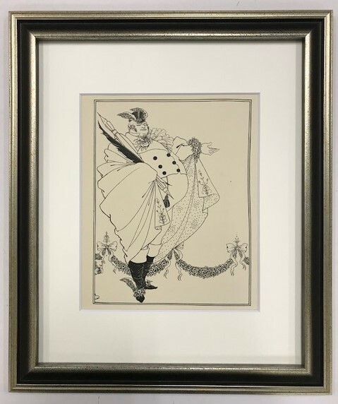 【特価】　≪　　オーブリー・ビアズリー　　≫　　オリジナルラインブロック　　CONTESTN PAGE-SAVOY　　1899年　　AUBREY　BEARDSLEY