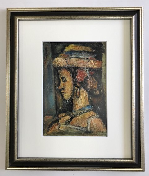 【特価】 ≪ ジョルジュ・ルオー ≫ エリオグラヴュール FEMME AU CHAPEAU 1962年 GEORGES ROUAULT