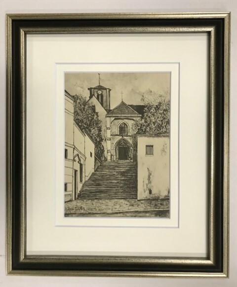 【特価】　≪　　モーリス・ユトリロ　　≫　　コロタイプ版画　　EGLISE　D'IVRY　　1929年　　MAURICE UTRILLO