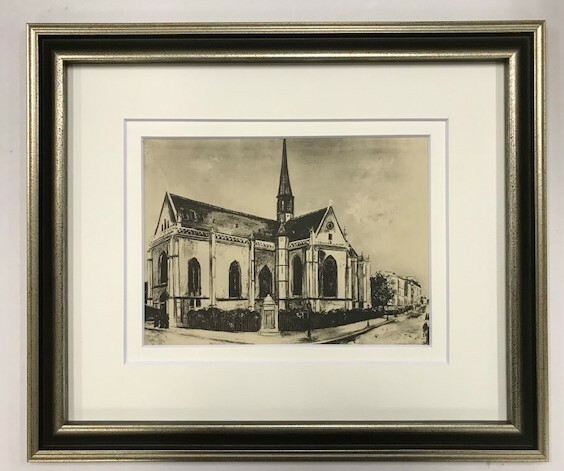 【特価】　≪　　モーリス・ユトリロ　　≫　　コロタイプ版画　　EGLISE　DE　BOULOGNE　　1929年　　MAURICE UTRILLO