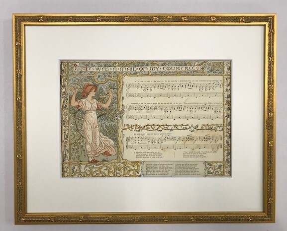 【特価】 ≪ ウォルター クレイン ≫ オリジナルリトグラフ【石版画】 PAN PIPES ⅩⅡ 1883年 WALTER CRANE