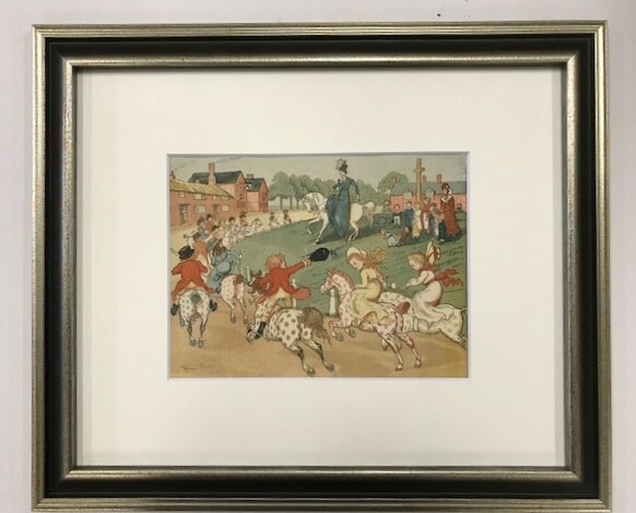 【特価】　≪　　RANDOLPH　CALDECOTT　　≫　　オリジナル木版画　　RIDE　A　COCK　HORSE　TO　BANBURY　CROSS　　1890年