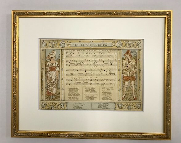 【特価】　≪　　ウォルター　クレイン　　≫　 オリジナルリトグラフ【石版画】　　PAN PIPES 　Ⅶ　　1883年　　WALTER CRANE