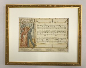 【特価】　≪　　ウォルター　クレイン　　≫　 オリジナルリトグラフ【石版画】　　PAN PIPES　 Ⅹ　　1883年　　WALTER CRANE