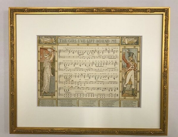 【特価】　≪　　ウォルター　クレイン　　≫　 オリジナルリトグラフ【石版画】　　PAN PIPES　 ⅩⅠ　　1883年　　WALTER CRANE