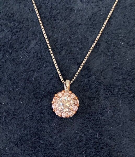 ノーブランド 新品 プラチナ ダイヤモンド×ピンクダイヤモンドネックレス