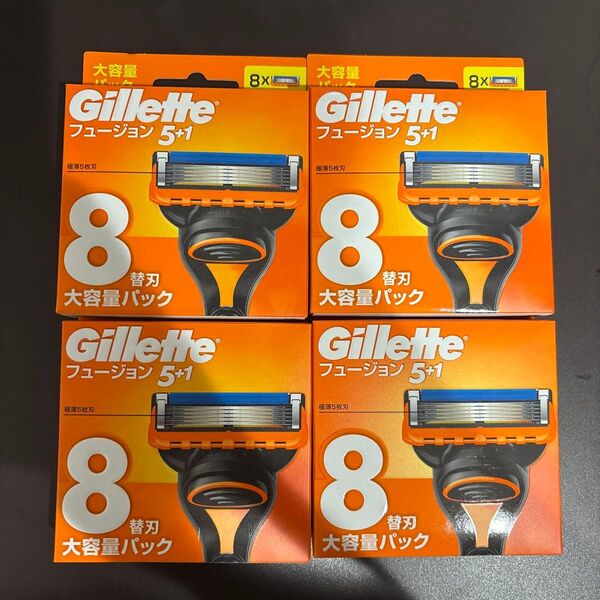 ジレット フュージョン 5枚刃 替刃 8個入 × 4セット