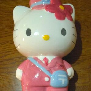 (非売品)ハローキティ 貯金箱 郵便局員/ゆうちょ OMCカード ノベルティ/2003年製/ピンク色/レア