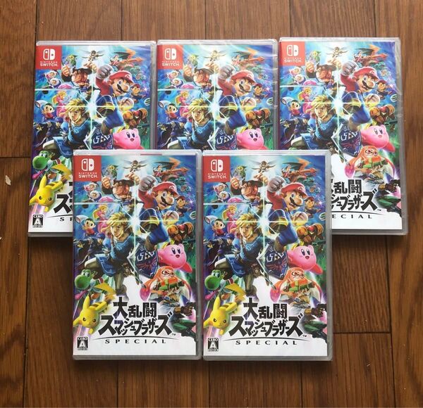 大乱闘スマッシュブラザーズ Nintendo Switch 5本セット 新品未開封 シュリンク付き