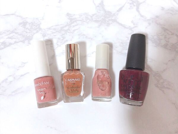 キャンメイク ちふれ イニスフリー O.P.I マニキュア まとめ売り 4点 セット ネイルカラー ネイル CANMAKE OPI