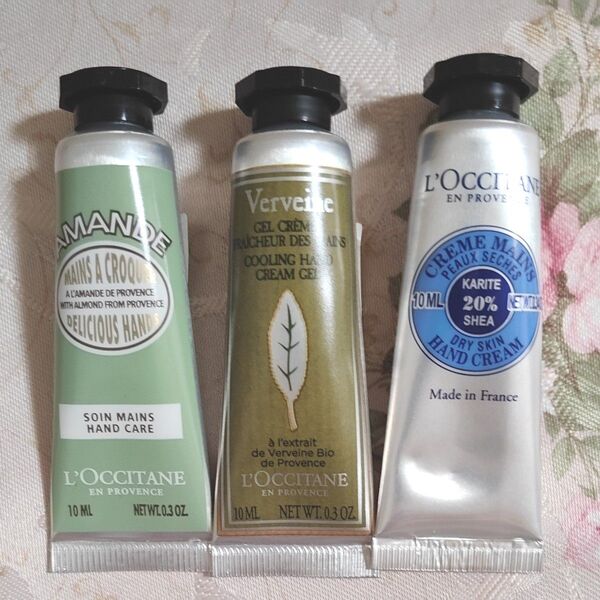 ロクシタン ハンドクリーム 10ml ミニサイズ 3本セット ヴァーベナアイス シア アーモンド