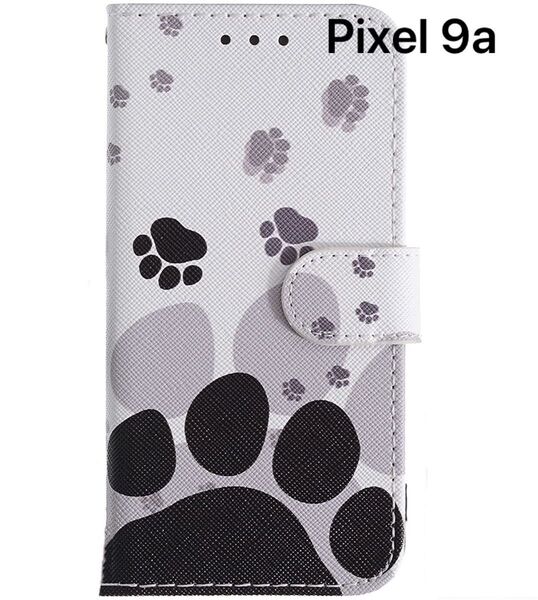 Google Pixel 9a ケース ピクセル 手帳型 かわいい 肉球 ストラップホール付き