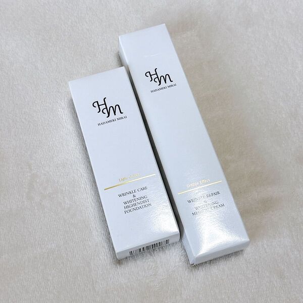 ハダメキミライ ライトオークル 薬用リンクルケア 美白リキッドファンデーション 薬用クリーム SPF50 コスメ