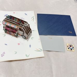 バースデーカード 子供向けのカード 3 d 車の招待状 ネイビー ポストカード