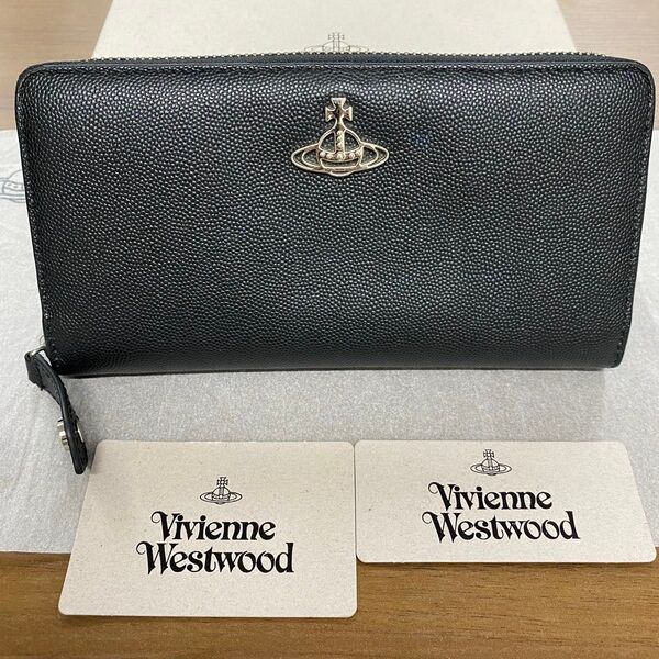 新品同様!! ヴィヴィアンウエストウッド Vivienne Westwood 財布 長財布 オーブ ラウンドファスナー