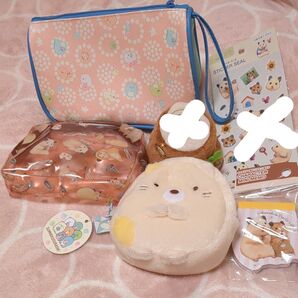 4点セット すみっコぐらし Sanrio 助六の日常 ハムスター ぬいぐるみ グッズ