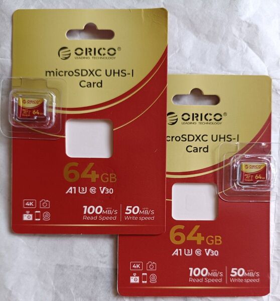 【動作確認済】ORICO Micro SD メモリー カード 64GB 2個セット【3】