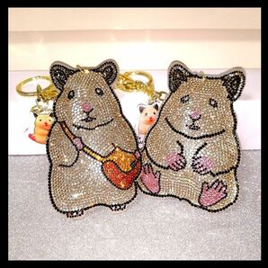 【コメント必須】ハムスター 助六の日常 キラキラ キーホルダー