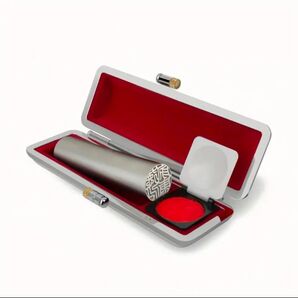 シルバーチタン印鑑1本作成 ケース付 認印、銀行印、実印