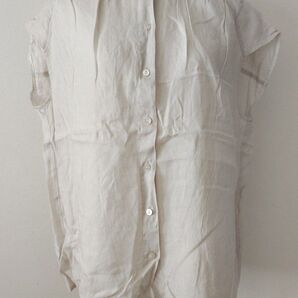 Do CLASSE 麻100%生成り色ノースリーブシャツ 15#27 ブラウス シャツ