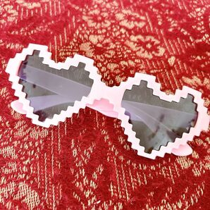 ピンク ハート 型 サングラス 絵文字 マインクラフト マイクラ パーティ