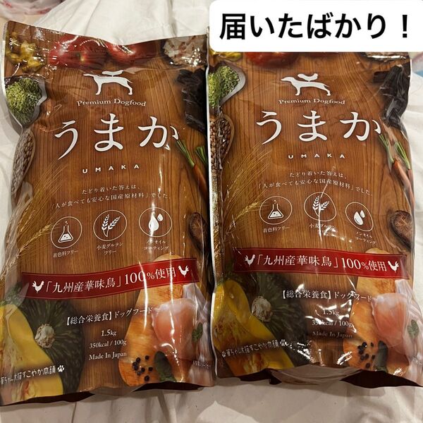 うまか ドッグフード 2袋 ドライ