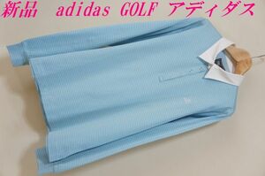 C682　即決　新品　adidas GOLF アディダス　 テーラーメイド　1ポイント　ボーダー柄　ニットポロシャツ　L/G　長袖　クリックポスト