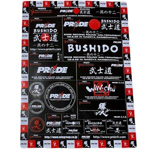 PRIDE BUSHIDO ステッカーシート プライド 武士道 総合格闘技 MMA 五味隆典 当時物 希少 激レア