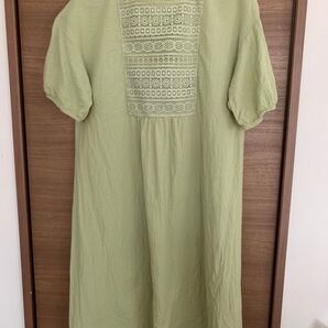 self-serviceワンピース レース グリーン XL