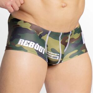 EGDE エッジ REBOOT リブート スイムウェア ボックス ボクサー ローライズ カモフラ 迷彩 競泳水着 競パン サイズM