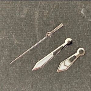 NH35,NH36用3針 シルバー グリーン夜光 社外 パーツ