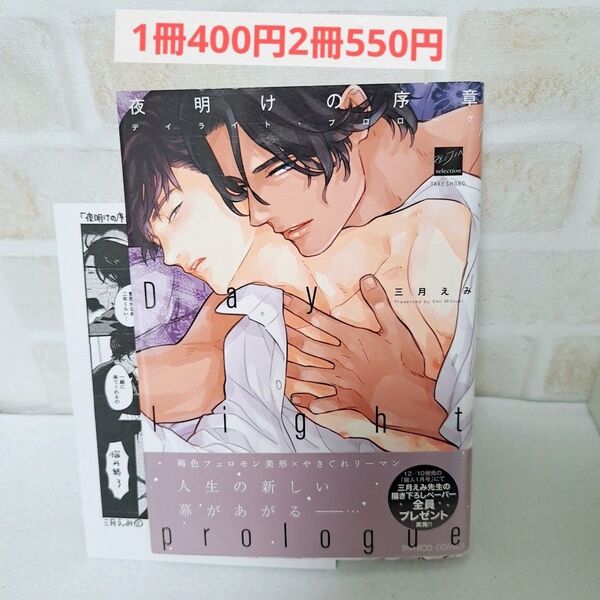 三月えみデイライトプロローグ夜明けの序章商業BLボーイズラブコミック漫画