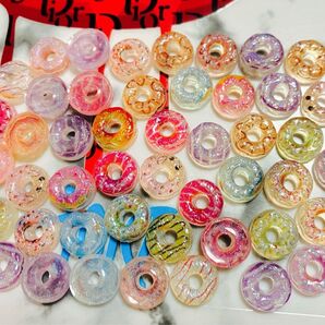 カラフル ドーナツ 50個 ネイルパーツ ハンドメイド