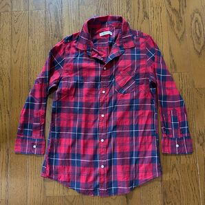 back number バックナンバー 長袖シャツ ブラウス チェック 赤