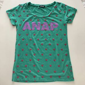 ★ANAP（アナップ）★　Tシャツ　グリーン系地　Fサイズ