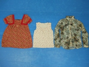 【お買得！】★薄手花柄トップス3点セット★①Chou Chou/チュニック/赤　②maison plage/タンクトップ/ベージュ　③Centas/ブラウス/茶系