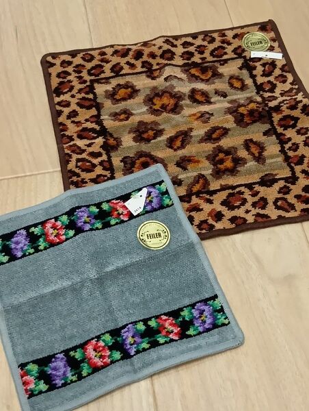 フェイラー 花柄 タオルハンカチ タオル ハンカチ FEILER レオパード ヒョウ柄 豹柄 カラフル 上品 ファッション