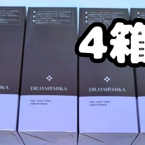 ドクターヘアミカ ヘアカラーフォーム ナチュラルブラック 白髪用 内容量 80g』4箱