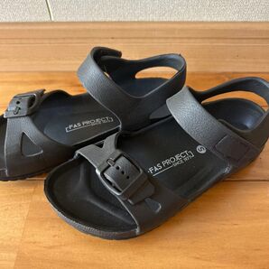 FAS PROJECT サンダル 子供用 S ブラック
